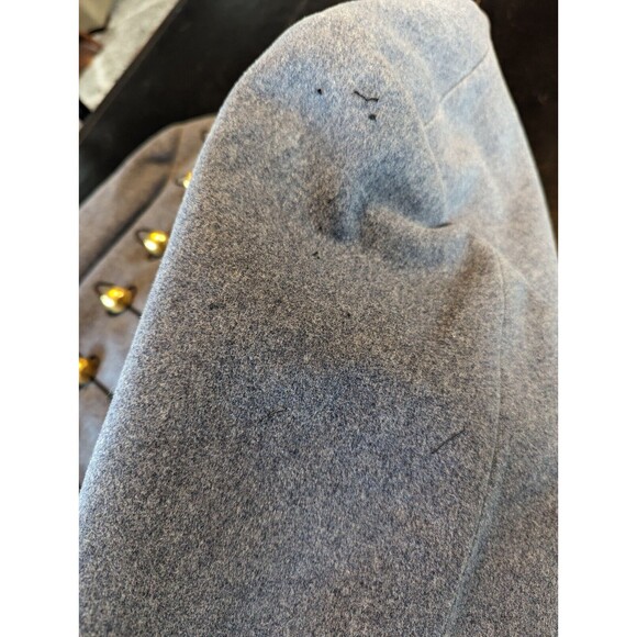 1950s West Point Academy Cadet Wool Coat Jacket Military Gray Gold Buttons Small - Picture 10 of 16